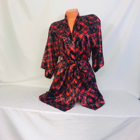 Victoria's Secret VS Logo Satin Robe NWT - Picture 2 of 4